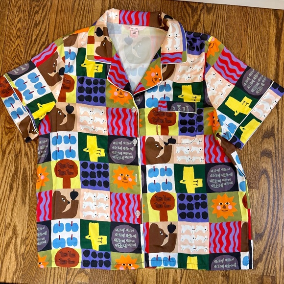 YiNi LuLu Womens Satin Shorts Pajamas Set NWT Size Small - Picture 4 of 9